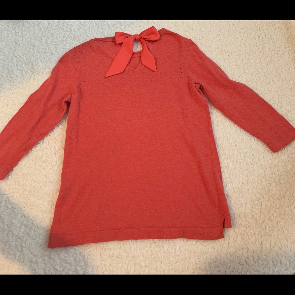 Red/Orange Top with Tie Bow in Back